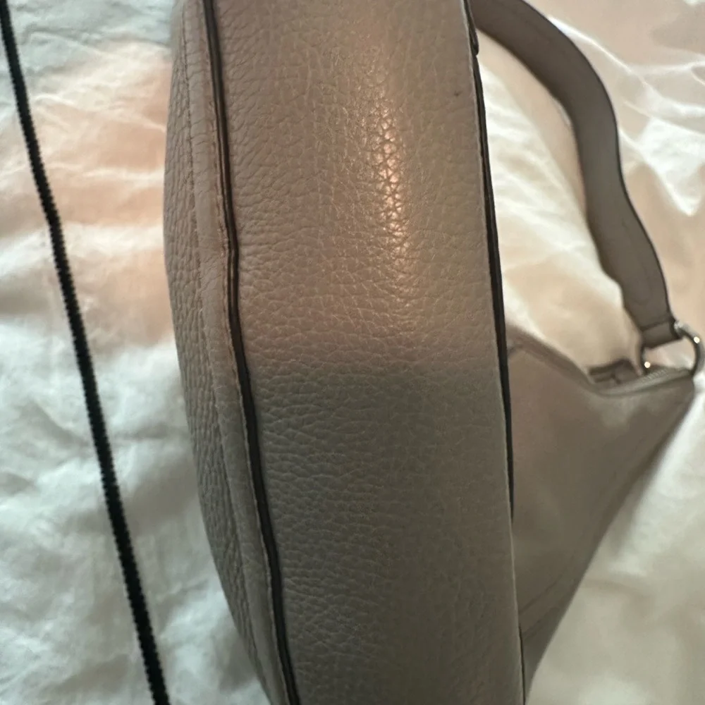 Michael Kors Pebbled Leather Hobo in Taupe Gray
